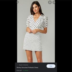 GREYLIN Shirley Polka Dot-Print Smocked dress - Small